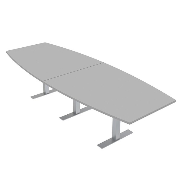 45 in W, 120 in L, 29 in H, Engineered Wood Top, Grey